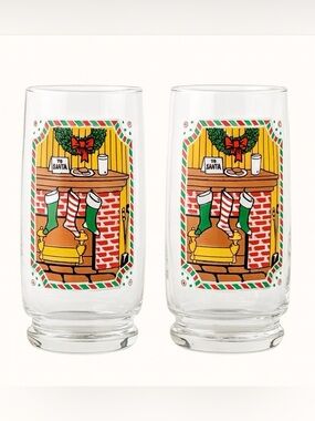 Pepsi Vintage 1982 Twas the Night Before Christmas 16 Ounce Collectors Glasses